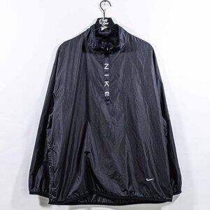 Nike Swoosh Spell Out 1/4 Zip Pullover Windbreaker XL VTG 90s Running